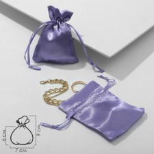 Satin gift bag, 7 × 9 cm, lilac color