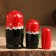 Matryoshka "Strawberry", red scarf, 3 puppet, 10-12 cm