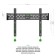 Black Black 43 "-85" Max. 68.2kg, wall-mounted bracket