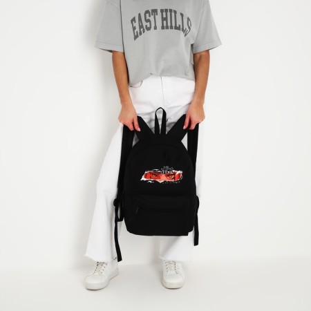 School Youth Backpack "Anime", 29x12x37, lightning department, n/pocket, black-8