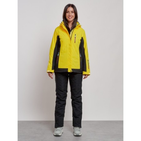 Ski costume female winter, size 50, yellow color