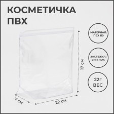 Cosmetic bag with a zip-gl.