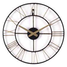 Wall clock, interior: loft, silent, d-40 cm, bronze