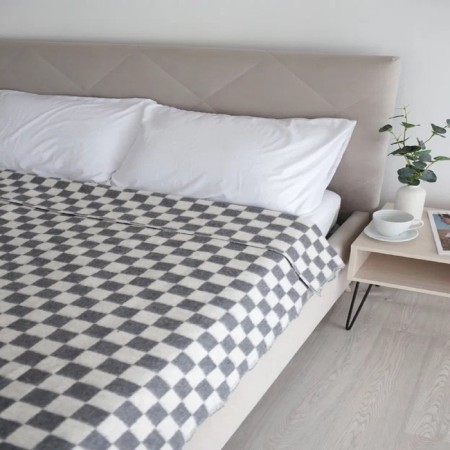 Bayle blanket 140x205cm, gray, HL80%, polyester20%, 420g/m