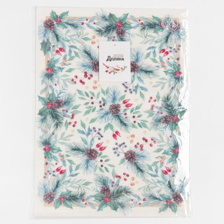 New Year's napkin on the Christmas table PVC, 40x29 cm-3