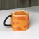 Ceramic mug "Tiger's paw", 350 ml, orange color