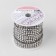 Thermoclay rhinestones, d = 4 mm, width - 12 mm, 4.5 ± 0.5 m, silver color