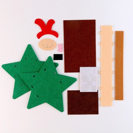 New Year's set to create a basket of felt "New Year! Cheerful deer "-2