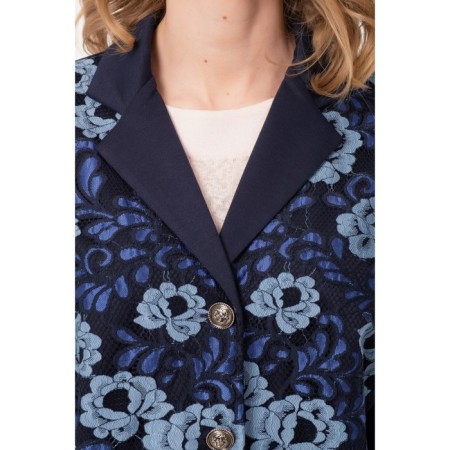 Female jacket, size 46, blue color-3