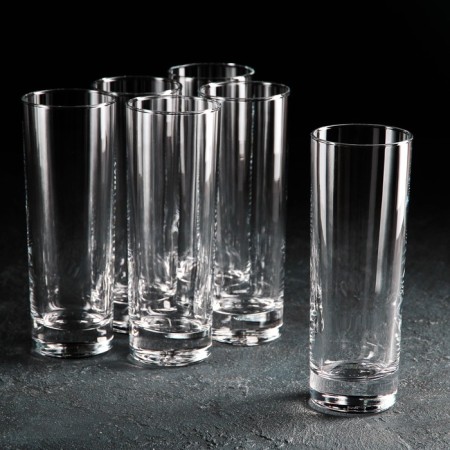 Set of glass glasses for beer SIDE, 290 ml, 6 pcs