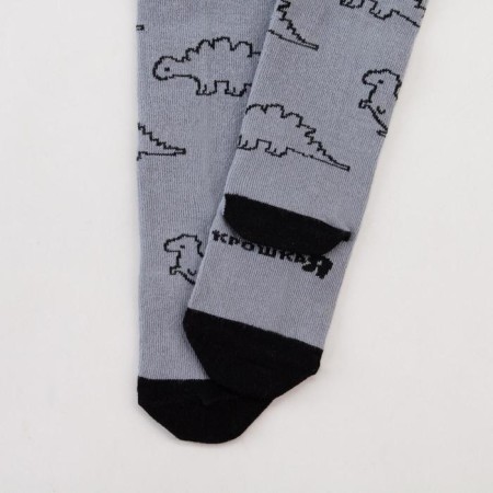 Pantyhose crumb I am "dinosaurs", gray color, height 68-74 cm-3