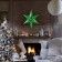 Figure "Star in the Star" large green metallic, 69.5x60.3 cm