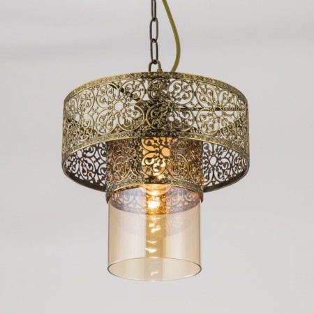 Suspended Citilux “Emir” CL467133, 24x24x34.5 cm, 1x75W, E27, brown color-7