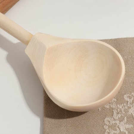Spoon half -bastard, without painting, chemical, 19 × 6 cm-2
