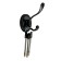 Furniture hook Cappio Vintage, two -rod, black