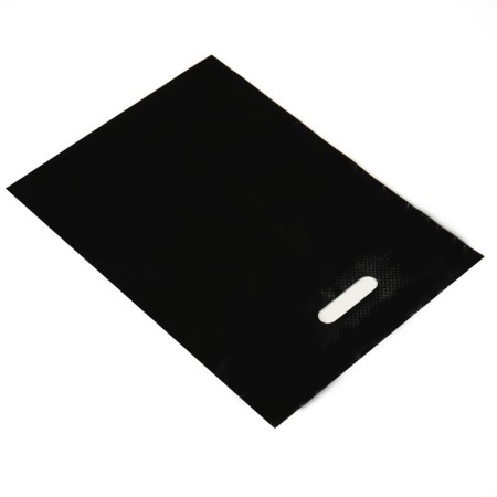 Polyethylene package with a cut pen, black 30-40 cm, 30 microns-1