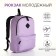 Youth backpack on lightning, external pocket, lilac color