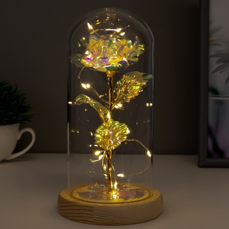 Nightlight "Bright flower" LED from batteries 3haaa 11x11x21.5 cm Risalux-2