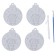 Christmas tree decoration for coloring "Elf" 4 pcs., Brush