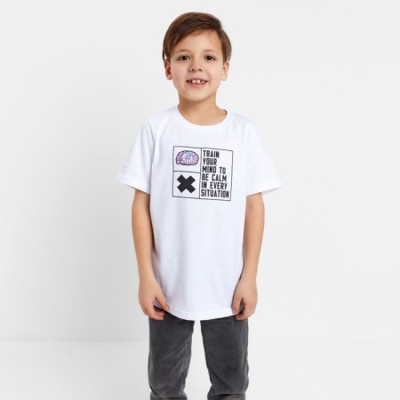 T-shirt for the boy KAFTAN "HYPE", height 164-170, white color