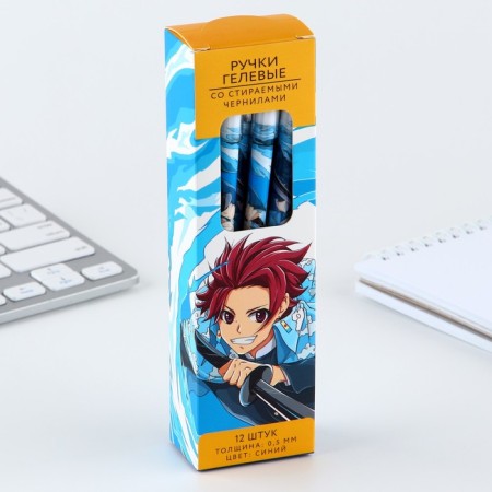 PET WRITE WASE BLUE BLUE PASA 0.5 mm with cap "Anime guy"-6