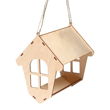 DIY Wooden Bird Designer with DIY, 18 × 19 × 21 cm, Greengo-10