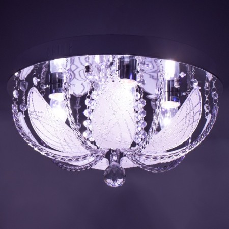 Svetogor chandelier "Drops" 4x60W E27 LED lighting chrome40x40cm-3