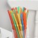 Disposable tubes for drinks of the share, 21 cm, d = 5 mm, 45-50 pcs, with corrugation, color mix