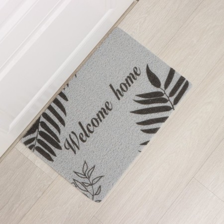 Коврик придверный Доляна Welcome home, 38×58 см, цвет серый-2