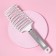 The comb is massage, with a magnet, rubberized handle, ventilated, 7.5 × 25.5 cm, beige/white color