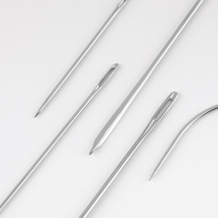 Sewing needles, 3.7 / 4.2 / 4.7 / 5.4 / 4.8 / 5.7 / 7.2 / 7.5 cm, d = 0.3 / 0.5 / 1 /1, 2 mm, 27 pcs, with a filamenter-1