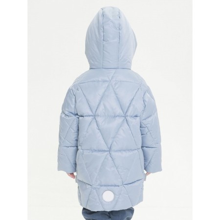 Coat for girls, height 104 cm, gray color-5