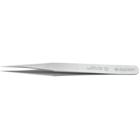 Antimagnetic bison tweezers, professional, straight, precision, 140 mm