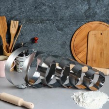 A set of baking forms and calculation 
