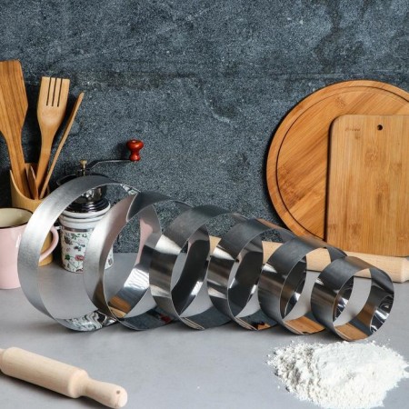 A set of baking forms and calculation "Circle", D-20, H-5 cm, 6 pcs