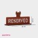 Desktop tablet "Reserved with a bull", plywood, 20 × 10 × 5 cm, dark color