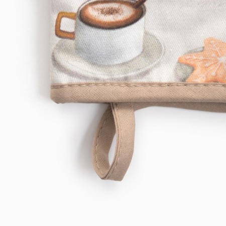 Set of kitchen. Ethel "Cozy Evenings" mittens 15x28cm, 19x19cm severity, 100%HL-3