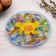 Glass stand for 6 eggs "Easter wreath", 18 x 18 cm