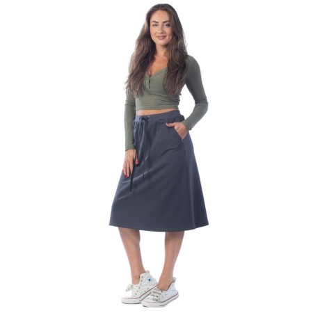 Women's skirt, size 44, gray color-3