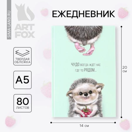 Diary "Miracle near", hard cover, A5, 80 sheets