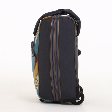 Small 37 L (S) suitcase with a SACVOYAGE bag, lightning department, extension, external pocket, gray color gray-5