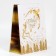 Laminated vertical "Golden Blizzard", ML 21 x 25 x 8 cm, New Year
