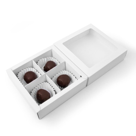 Folding box under 4 sweets, white, 12.6 x 12.6 x 3.5 cm-1