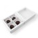 Folding box under 4 sweets, white, 12.6 x 12.6 x 3.5 cm