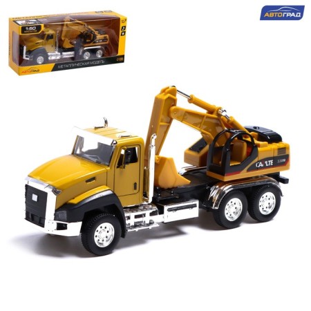 Metal “crane” truck, inertia, doors, light and sound are opened