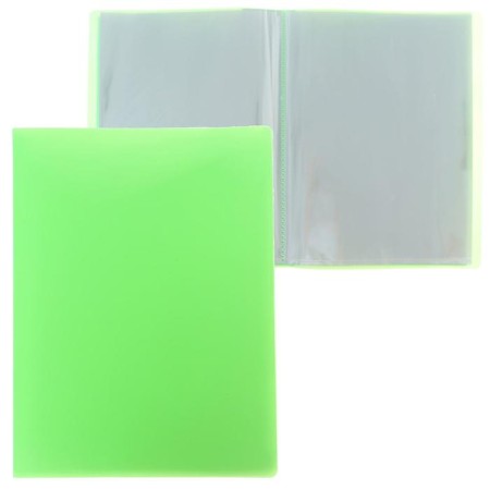 Folder with 40 A4, 500 μm inserts, calligrata, neon, salad