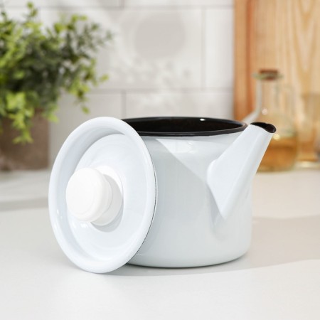 Kettle, 1 l, without decolleys, induction, white color-1