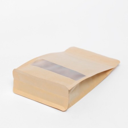 Zip-Lock package Craft with a flat bottom, rectangular window, 18 x 28 cm-3