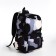 Youth backpack from textiles, 3 pockets, black/gray color