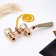 Theater binoculars, telescopic pen, chain, golden